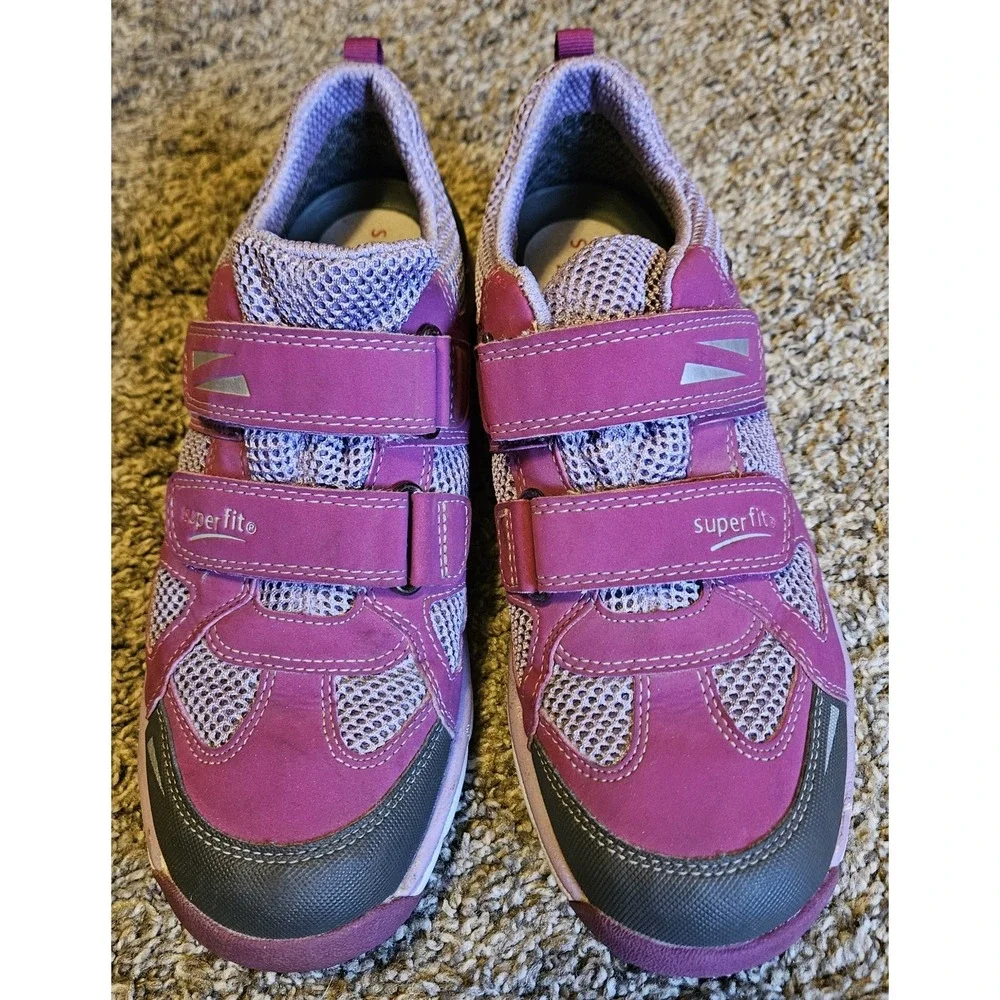 Superfit Kids Shoes Size 37 Purple Hook Loop Sneakers Lightweight Athletic EU 37